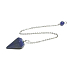 Wahadło Lapis Lazuli naturalny kamień 2,5 cm + 18 cm łańcuszek z koralikiem, kamień harmonii