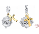 Charm Srebrna 925 Religijne Cuda Przypowieści 4:23, 2w1 zawieszka na bransoletkę