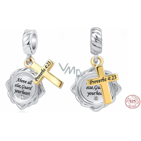 Charm Srebrna 925 Religijne Cuda Przypowieści 4:23, 2w1 zawieszka na bransoletkę