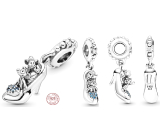 Charm Srebrna 925 Disney Kopciuszek breloczek, zawieszka na bransoletkę