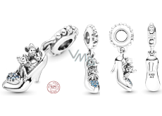 Charm Srebrna 925 Disney Kopciuszek breloczek, zawieszka na bransoletkę