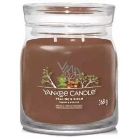 Yankee Candle Praline & Birch - Pralinka i brzoza świeca zapachowa Signature średnie szkło 2 knoty 368 g Yankee Candle Praline & Birch - Pralinka i brzoza świeca zapachowa Signature średnie szkło 2 knoty 368 g