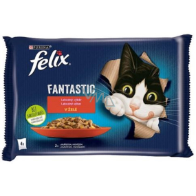 Felix Fantastic Multipack wołowina i kurczak w sosie, karma kompletna dla dorosłych kotów 4 x 85 g Felix Fantastic Multipack wołowina i kurczak w sosie, karma kompletna dla dorosłych kotów 4 x 85 g