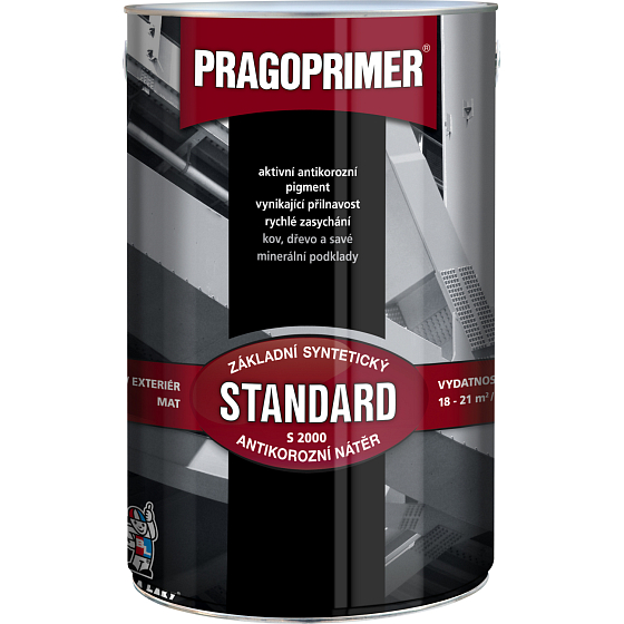 Pragoprimer Standard S2000 podkład na metal, 0840 czerwonobrązowy, 4 l