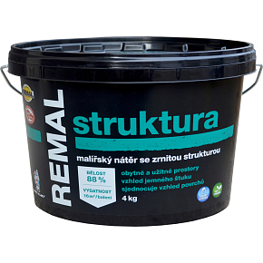 REMAL Struktura farba malarska o ziarnistej strukturze, 4 kg REMAL Struktura farba malarska o ziarnistej strukturze, 4 kg