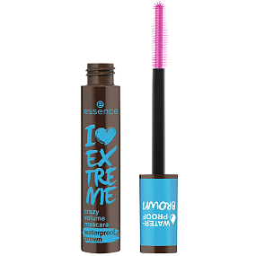 Essence tusz do rzęs I LOVE EXTREME CRAZY volume wodoodporny 01 brązowy 12 ml