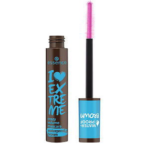 Essence tusz do rzęs I LOVE EXTREME CRAZY volume wodoodporny 01 brązowy 12 ml