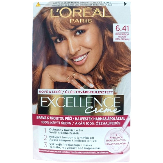 Loreal Paris Excellence Creme farba do włosów 6.41 Orzechowy