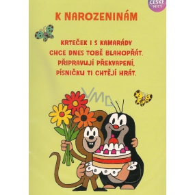 Albi Hrací přání do obálky K narozeninám Krteček chystá překvapení Children s dance 14,8 x 21 cm Albi Hrací přání do obálky K narozeninám Krteček chystá překvapení Children s dance 14,8 x 21 cm