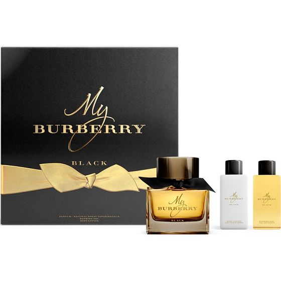 Burberry My Burberry Black parfémovaná voda pro ženy 90 ml + tělové mléko 75 ml + sprchový gel 75 ml, dárková sada
