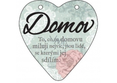 Albi Zawieszka serce Domov 9 cm × 10 cm