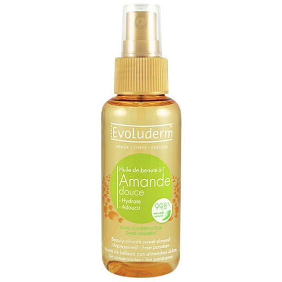 Evoluderm Beauty Oil Sweet Almond zkrášlující olej na pleť a vlasy s výtažkem z mandlí 100 ml