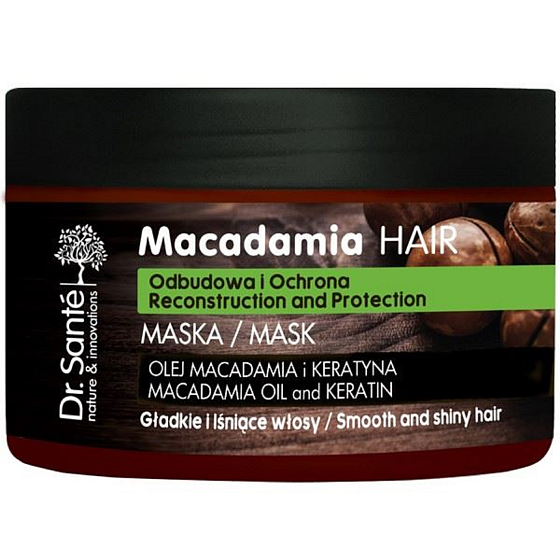 Dr. Santé Macadamia Hair Maska z makadamového oleje a keratinu na osłabione włosy 300 ml