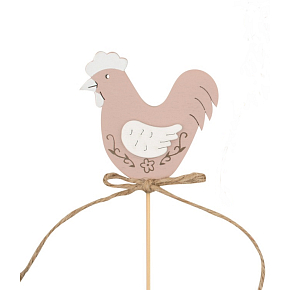 Slepička dřevěná zápich 5 cm + špejle hnědá