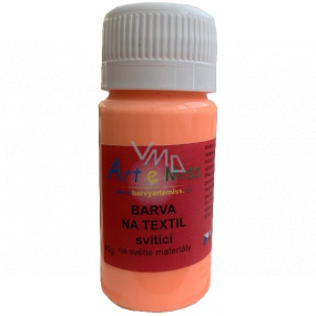 Art e Miss Barva na textil świecąca - świeci w ciemności, na jasne materiały 73 Neon pomarańczowa 40 g