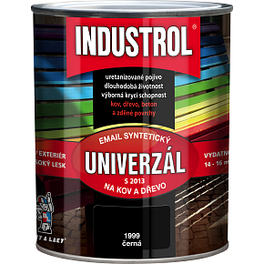 Industrol S2013 uniwersalny błyszczący top coat na metal i drewno, 1999 czarny, 750 ml