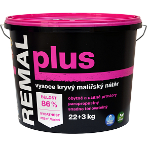REMAL Plus wysoce kryjąca farba na ściany, 22+3 kg