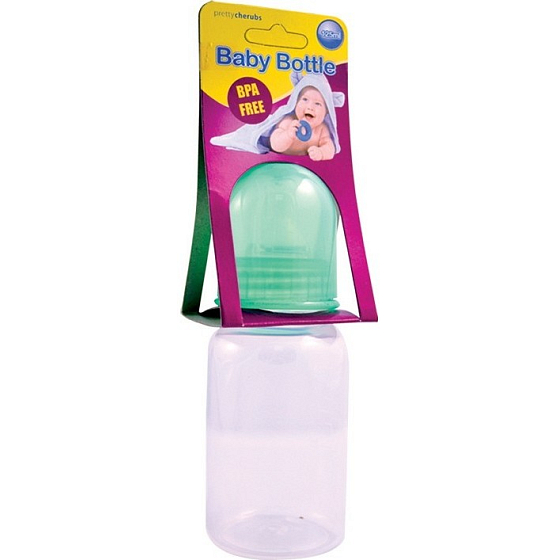 Pretty Cherubs Bpa Free kojenecká láhev se silikonovým dudlíkem různé barvy 125 ml