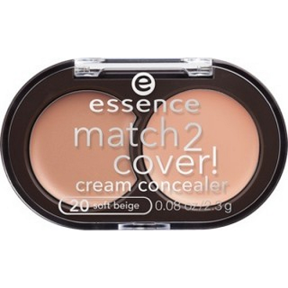 Essence Match 2 Cover! Cream Concealer krémový korektor 20 Soft Beige 2,3 g