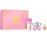 Versace Bright Crystal toaletní voda pro ženy 90 ml + tělové mléko 100 ml + přívěšek na klíč, dárková sada