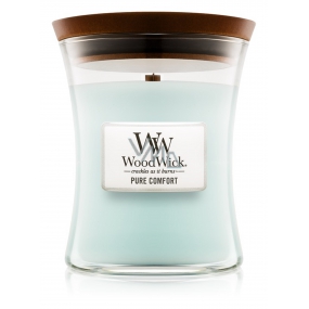 WoodWick Pure Comfort - Čistota a pohodlí vonná svíčka s dřevěným knotem a víčkem sklo střední 275 g