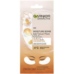 Garnier Moisture + Fresh Look pobudzająca tkaninowa maska na oczy 15 minutowa z ekstraktem z pomarańczy i kwasem hialuronowym 6 g
