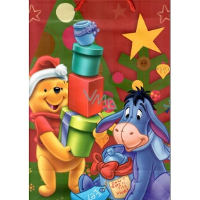 Ditipo Dárková papírová taška 26,4 x 12 x 32,4 cm Disney Medvídek Pú a Oslík s dárky