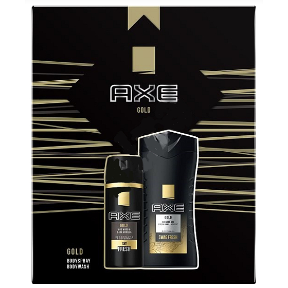 Axe Gold deodorant sprej 150 ml + sprchový gel 250 ml pro muže kosmetická sada