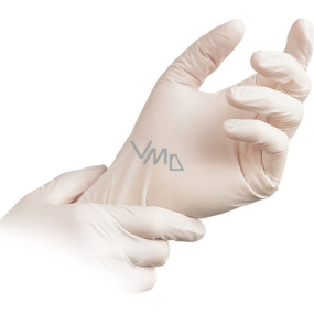 Vulkan Dona Sensitive latexové jednorázové rukavice velikost L, 100 ks Vulkan Dona Sensitive latexové jednorázové rukavice velikost L, 100 ks