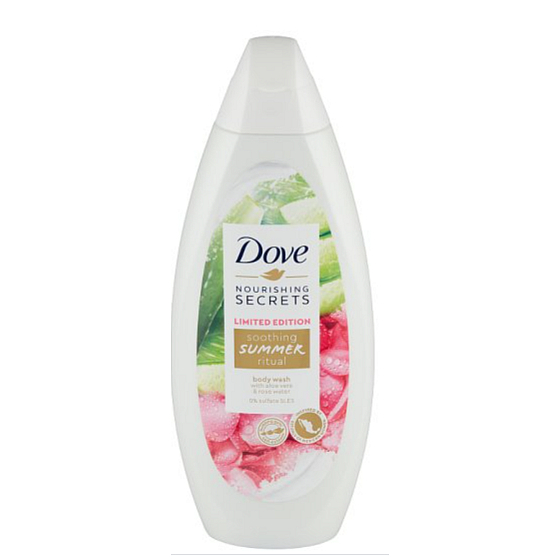 Dove Nourishing Secrets Summer Ritual Aloe Vera & růžová voda uklidňující sprchový gel 250 ml