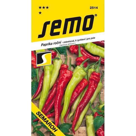 Semo Paprika roční zeleninová, pro rychlení i pro pole Semaroh 0,6 g