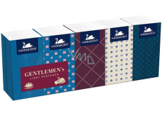Harmony Gentlemen's Light Perfumed chusteczki papierowe 3-warstwowe 10 x 10 sztuk