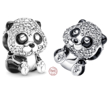 Charm Srebrna 925 Urocza panda misiek, koralik na bransoletkę zwierzę