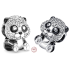 Charm Srebrna 925 Urocza panda misiek, koralik na bransoletkę zwierzę