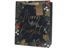 Torebka papierowa z dziurkami 32 x 12 x 26 cm Boże Narodzenie Merry & Bright