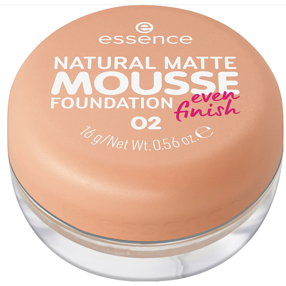 Essence Natural Matte Mousse Foundation 02 piankowy podkład 16 g