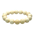 Bransoletka z elastycznego naturalnego kości słoniowej, koralik 12 mm / 16 - 17 cm