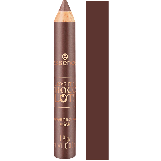 Essence Love It A Choco' Lot! oční stíny v tužce 01 Chocolate Lover For Life!, 1,9 g. Oční stíny v tužce s bohatým čokoládovým odstínem, které snadno nanesete a roztíráte pro intenzivní a dlouhotrvající barevný efekt.