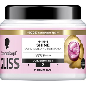 Schwarzkopf Gliss Liquid Silk maska do włosów 4w1 dla blasku włosów, 400 ml