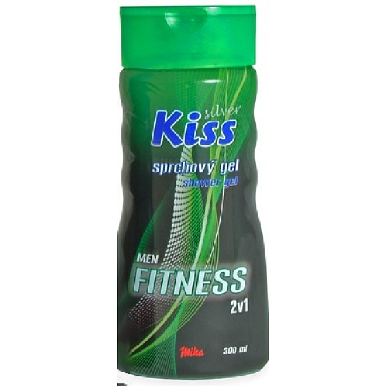 Mika Kiss Silver Fitness 2v1 sprchový gel a šampon na vlasy pro muže 300 ml