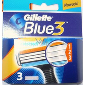 Gillette Blue 3 bříty náhradní hlavice pro muže 3 kusy Gillette Blue 3 bříty náhradní hlavice pro muže 3 kusy