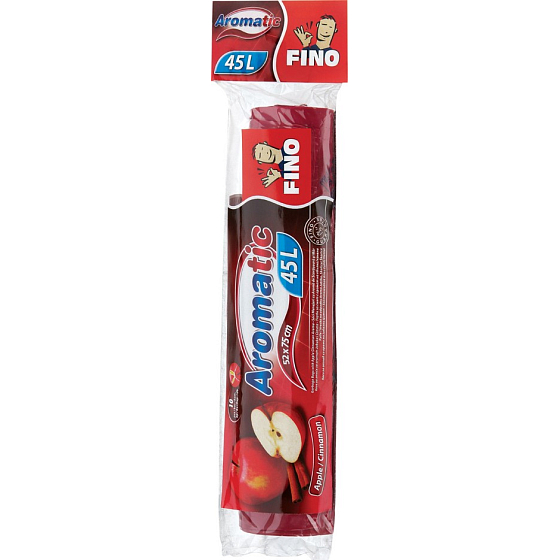 Fino Aromatic Jablko a Skořice Sáčky do odpadkového koše, 27 µm, 45 litrů, 52 x 75 cm, 27 µm, 10 kusů