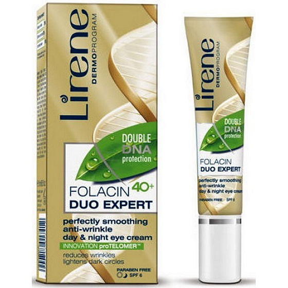 Lirene Folacin Duo Expert 40+ den/noc dokonale vyhlazující protivráskový oční krém 15 ml