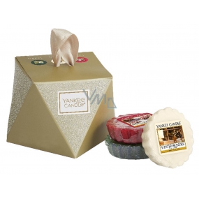 Yankee Candle Zimní zázrak + Perník s polevou + Zledovatělý modrý smrk, vosky do aromalampy 22 g x 3 kusy , vánoční dárková sada