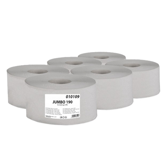 Jumbo 240 papier toaletowy z celulozy do zapasników 2 warstwy 6 sztuk