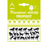 Arch Kreativní dětstký propisot mały koń czarny 10 x 12,5 cm