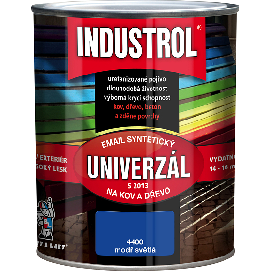 Industrol S2013 uniwersalny połyskowa farba do metalu i drewna, 4400 jasny niebieski, 600 ml