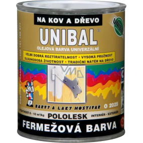 UNIBAL O2025 fermežová barva na dřevo a kov samozákladující, 1000 bílá, 1 kg UNIBAL O2025 fermežová barva na dřevo a kov samozákladující, 1000 bílá, 1 kg