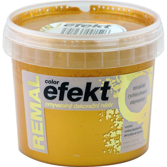 REMAL Color Efekt omyvatelná dekorační barva, 0950 złoty, 0,25 kg