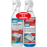 HG piankowy środek czyszczący z kamienia wodnego, 500 ml + HG środek do czyszczenia szkła i luster 500 ml gratis